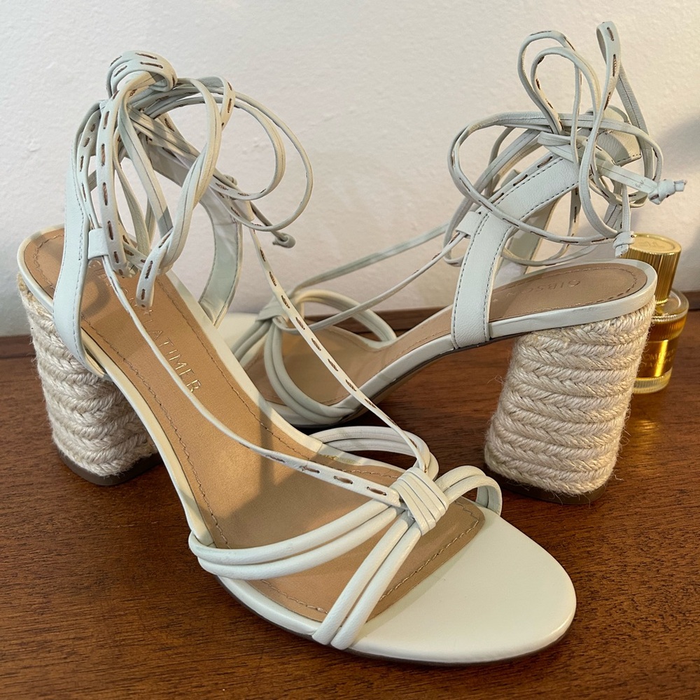 Gibson Latimer White Espadrille Heels